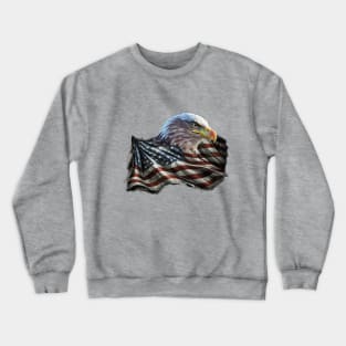 Eagle on Flag Crewneck Sweatshirt